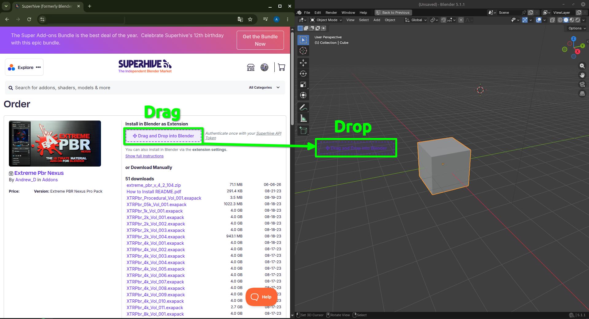 SuperHive drag and drop 01